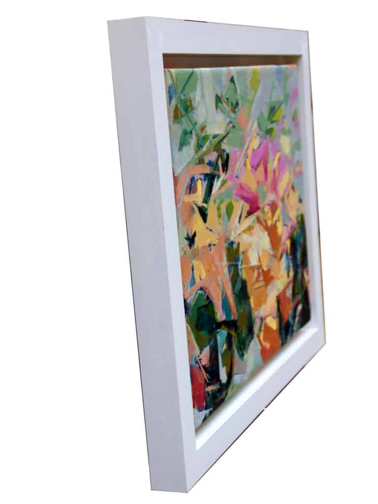 framed contemporary abstract landscape painting